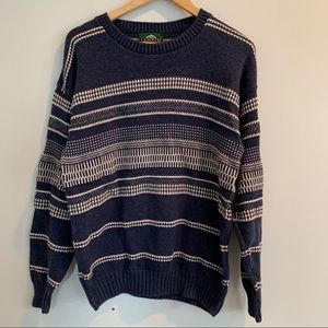 Vintage navy stripe crewneck sweater